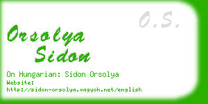 orsolya sidon business card